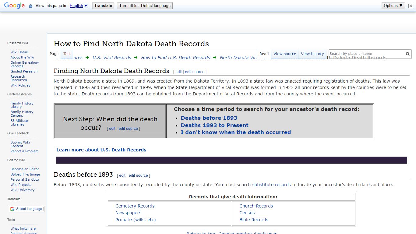 How to Find North Dakota Death Records • FamilySearch